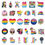 Thumbnail: 50pc. Pans Pride Waterproof Vinyl | Decals Pansexual Pride Stickers 