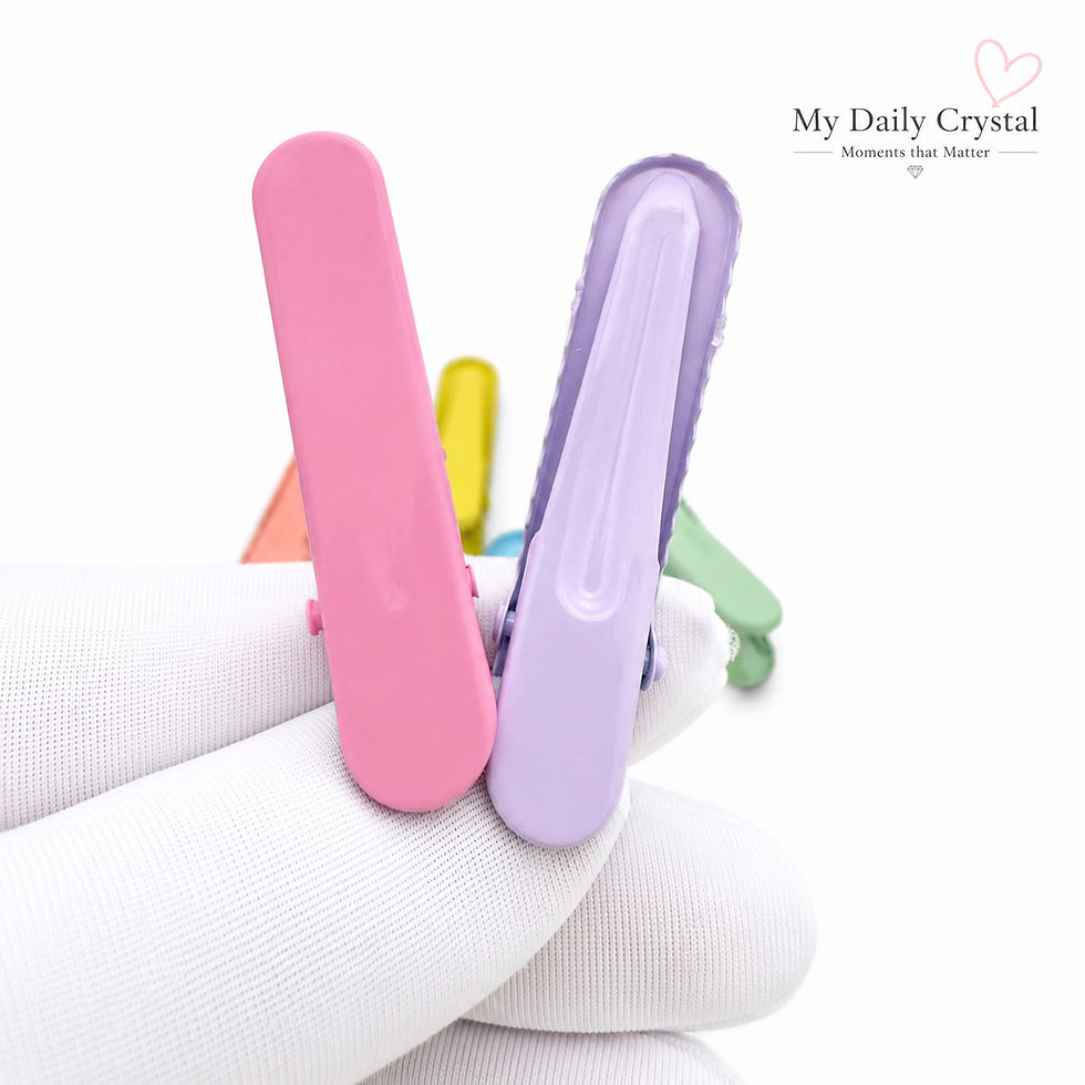 Thumbnail: Pastel Hair Clips, 12 Pack Premium Metal Hair Clips, Colorful Double Fork Clips