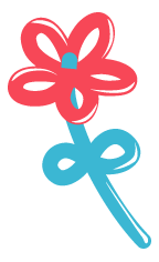 illustration-red-flower-blue-stem-and-leaves