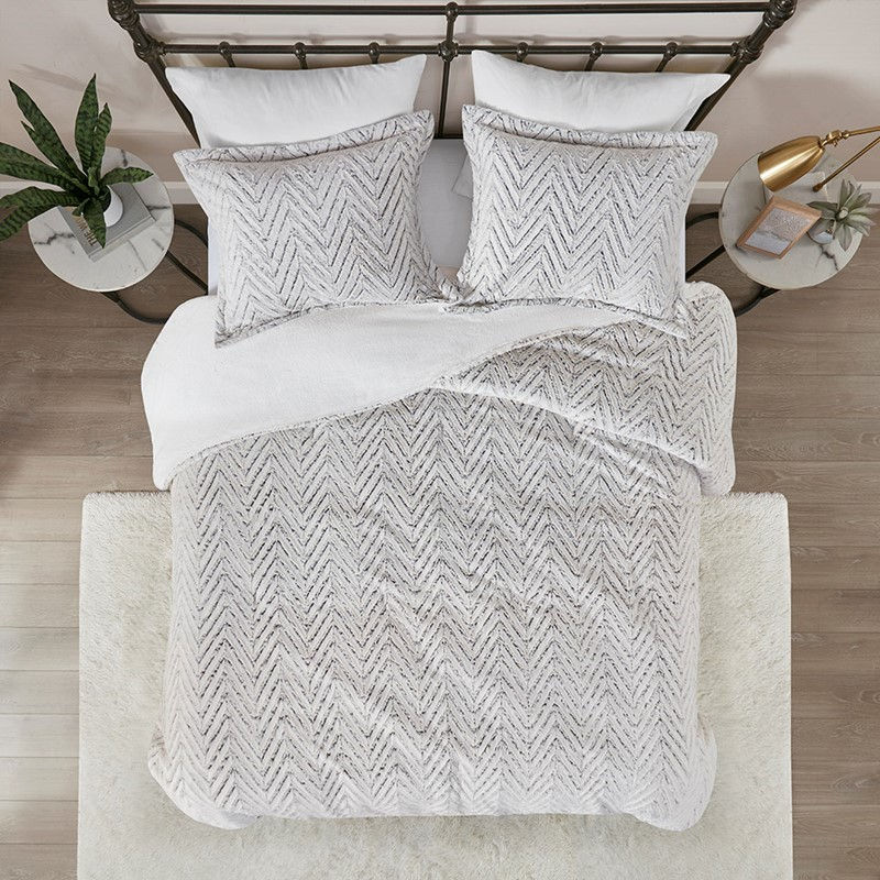 Adelyn Ultra Plush Down Comforter Set Full/ Queen Color Ivory