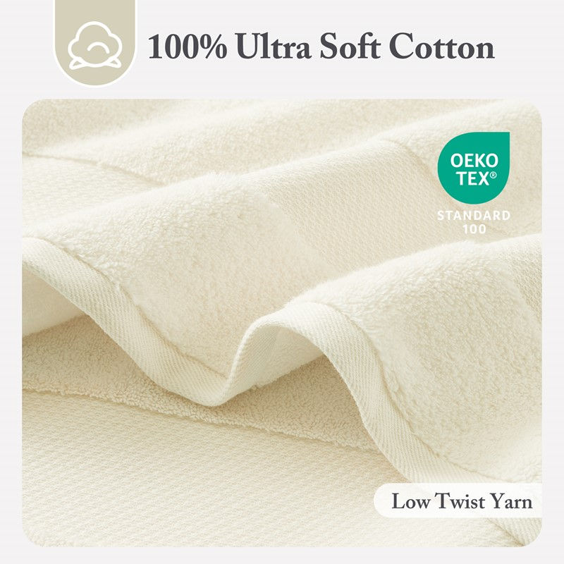 Turkish Cotton 6 Piece Bath Towel Set