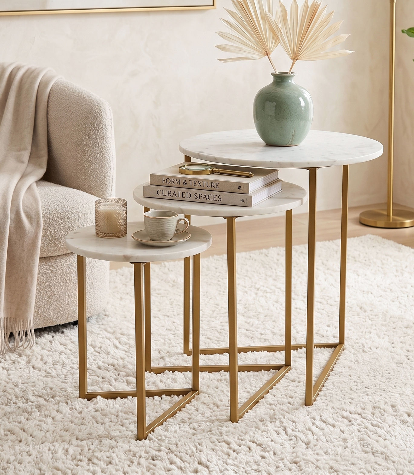 Thaayer Round Nesting Tables Set of 3