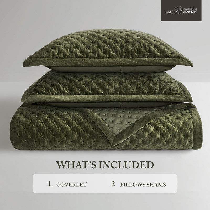 Charleston Velvet Coverlet Set