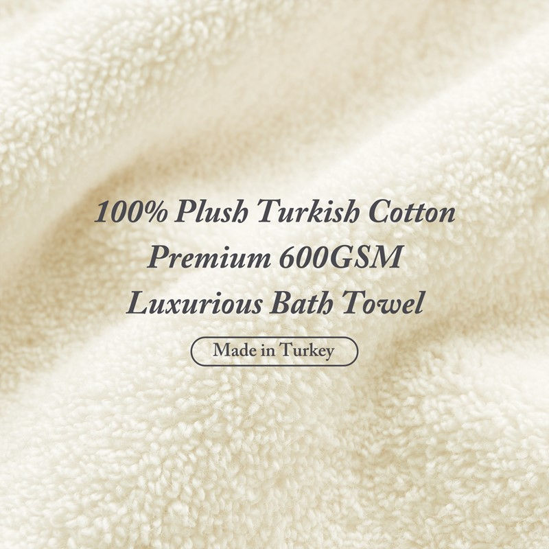 Turkish Cotton 6 Piece Bath Towel Set