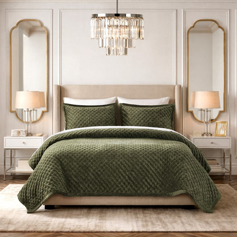 Charleston Velvet Coverlet Set