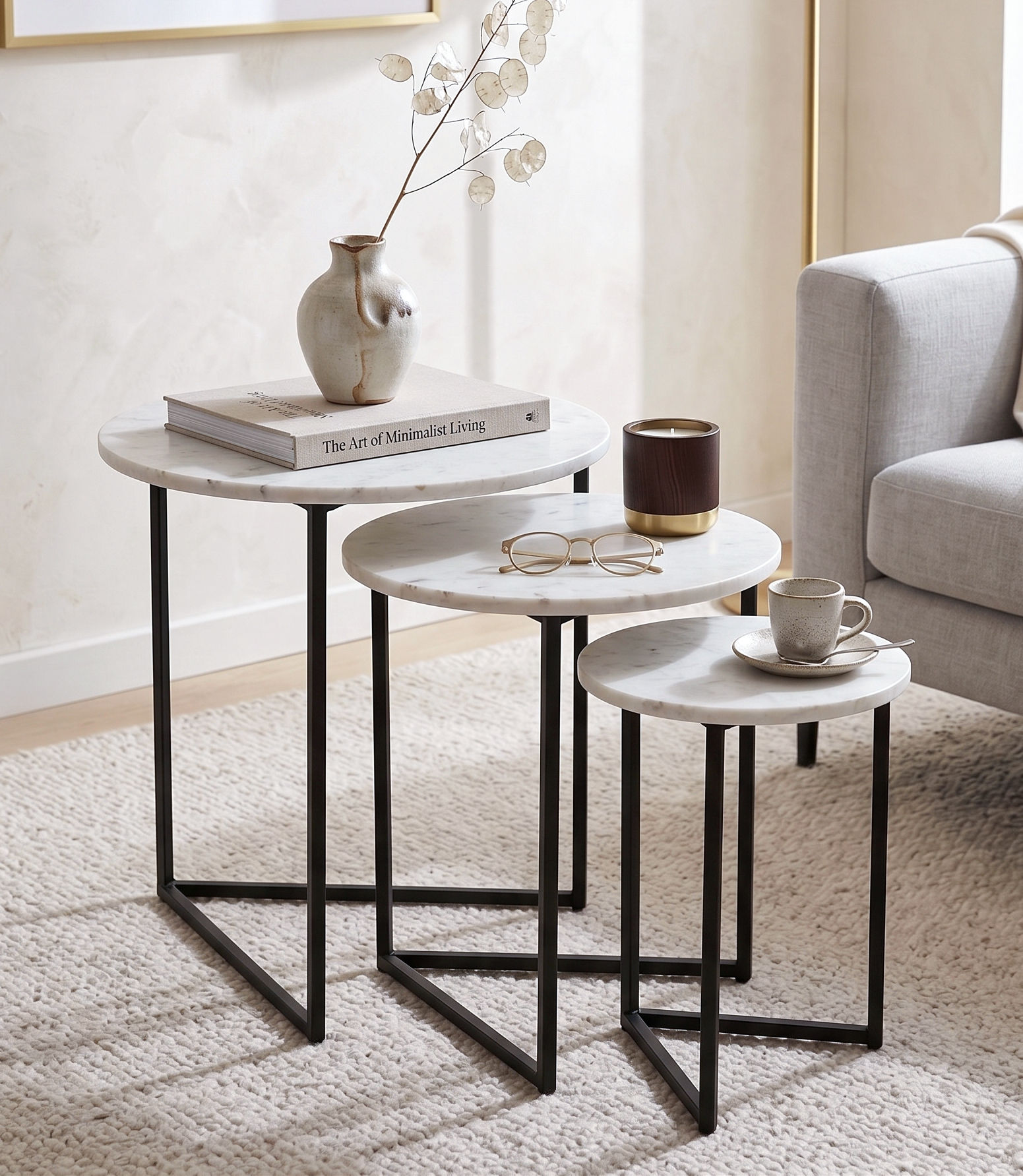 Valen Round Nesting Tables Set of 3