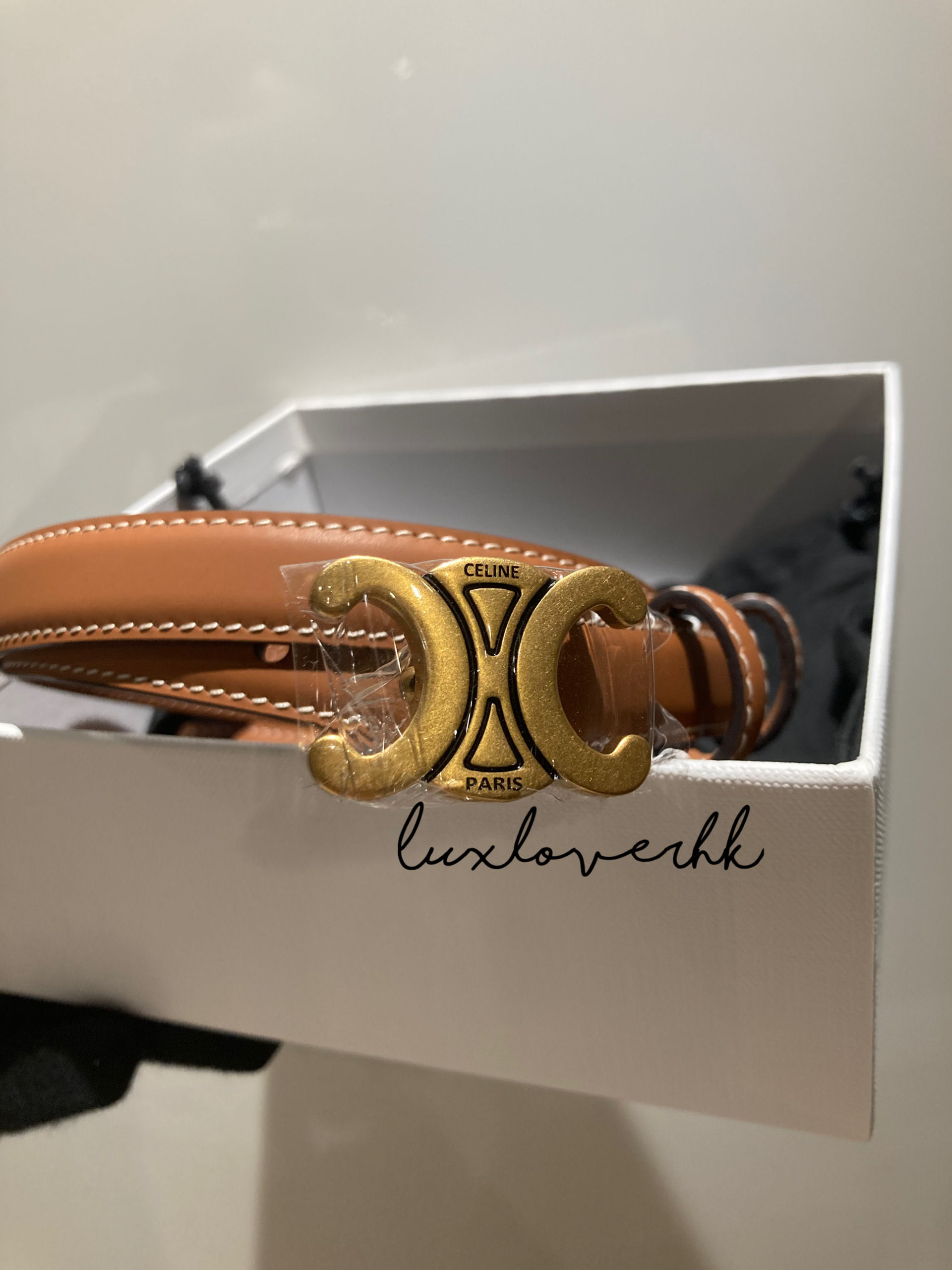 Celine triomphe belt 1.8cm