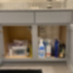 bathroom cabinet organization