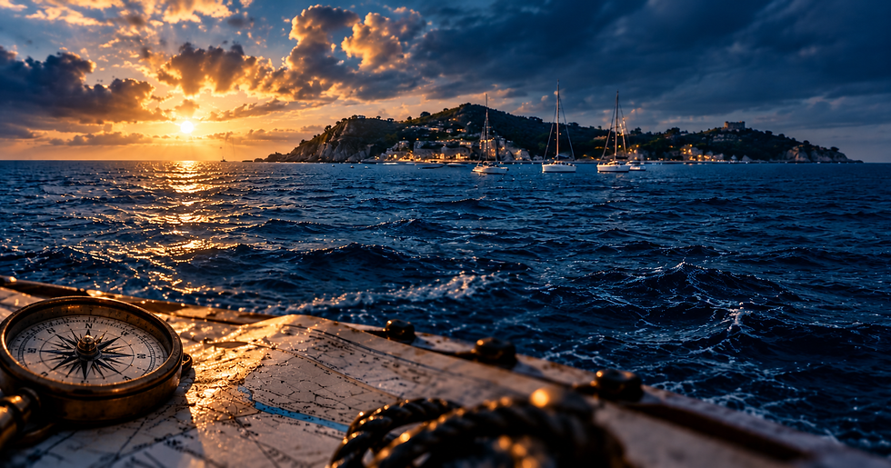 Golden Compass Over a Twilight Bay.png
