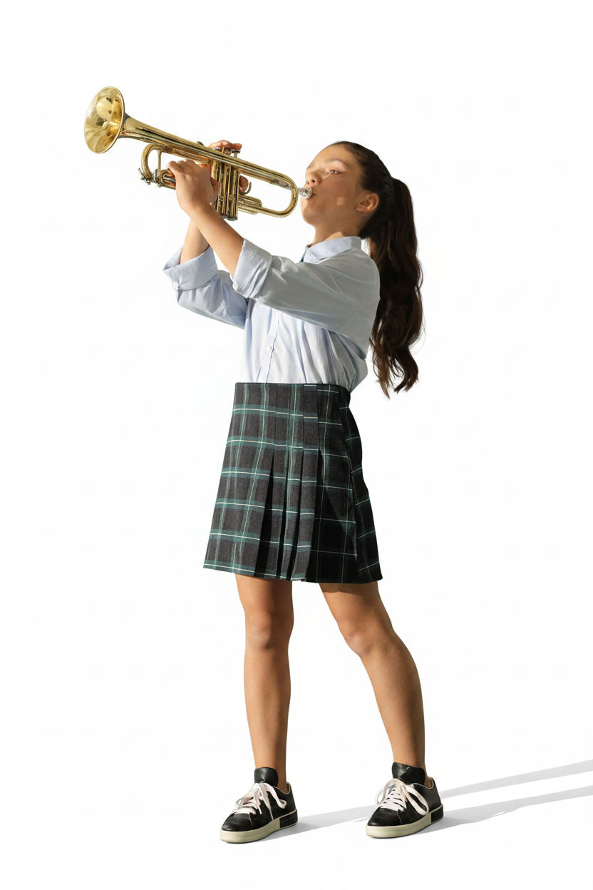 Girl Playing Trumpet
