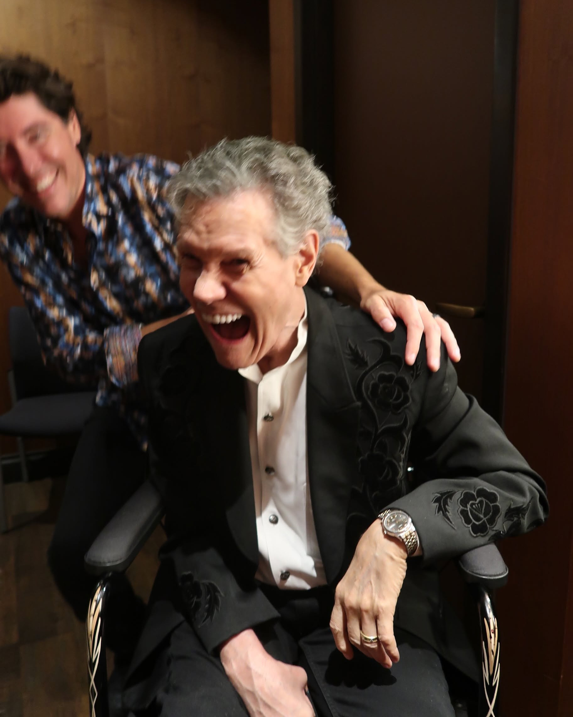 Randy Travis and James Dupré at the Grand Ole Opry, August 2026. Photo via @jamesdupremusic on Facebook