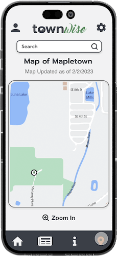 Demo of the TownWise app's map functions.