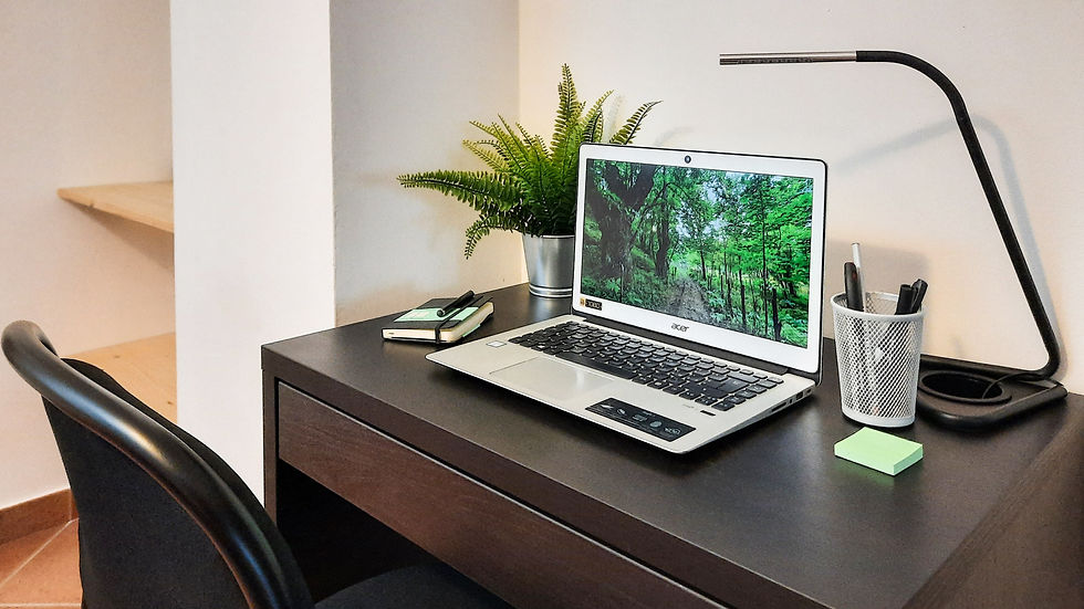 Desk with ergonomic chair