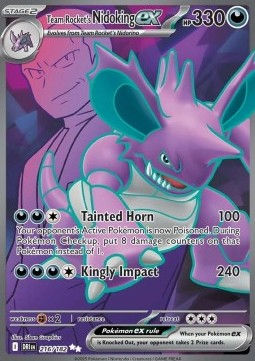 2025 Pokémon Team Rocket's Nidoking EX DRI #216 RAW