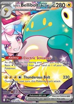 2025 Pokémon Iono's Bellibolt EX JTG #183 RAW