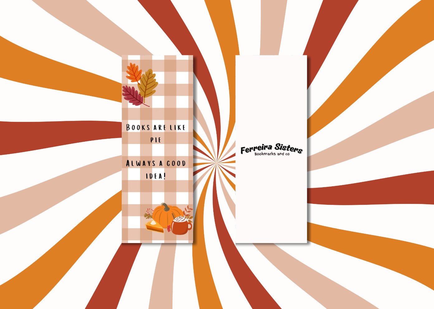 Books are like Pie, Always a Good Idea! Bookmark