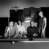 Playing Pool B&W