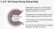 #14 Snap Clamp Sizing Help