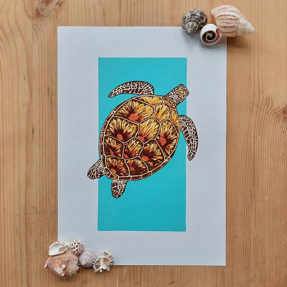 "Green Turtle" by @rebeccaravenhillart