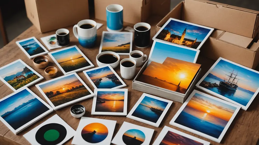 Art products ready for shipping