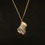 Thumbnail: Natural Stone Pendant Hand-Made on Gold-Toned Chain - 24"