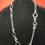 Thumbnail: Lia Sophia Long Silver Toned Oval and Square Linked Chain - 42"