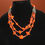 Thumbnail: Deep Coal Colored Beaded with Metal Embellishment 16"s
