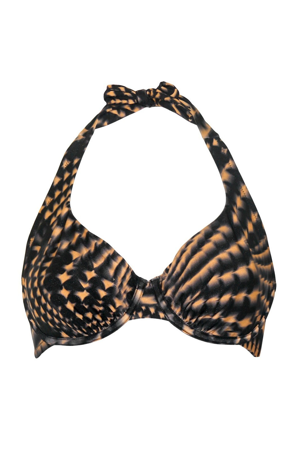 Thumbnail: Pour Moi Portofino Halter Underwired Bikini Top - Black/Gold