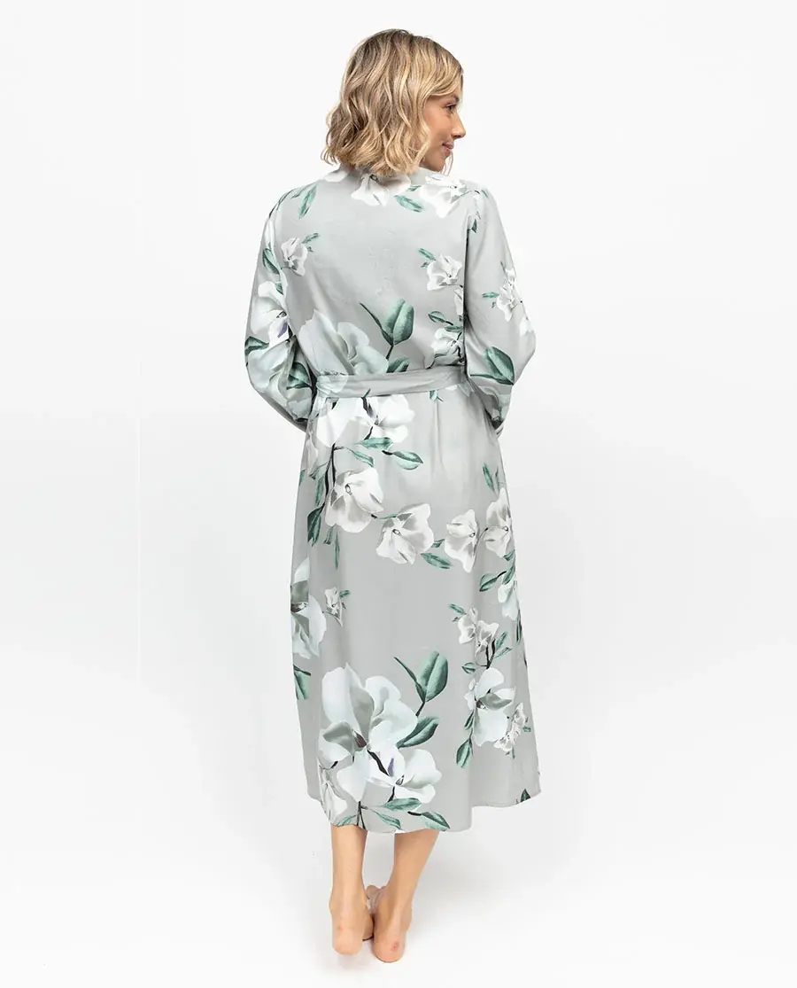 Thumbnail: Cyberjammies Kallie Womens Floral Print Long Dressing Gown