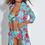 Thumbnail: Pour Moi Chiffon Button Through Beach Shirt - Aqua/Orange -91110