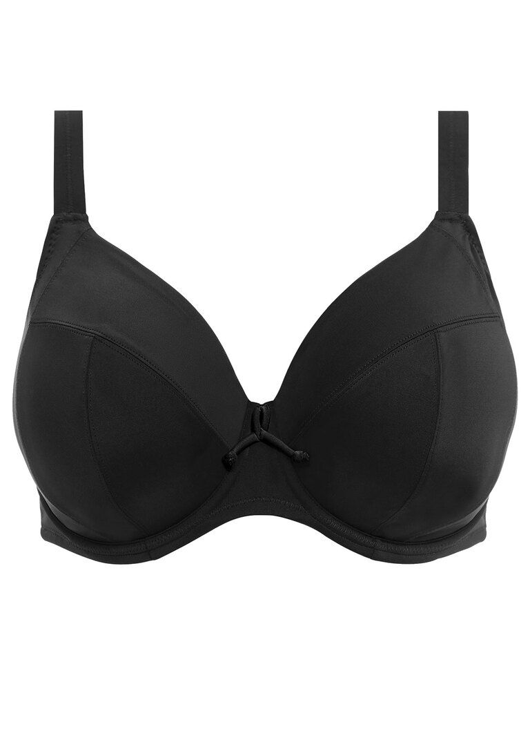 Thumbnail: Elomi Plain Sailing Underwired Black Plunge Bra - ES7284