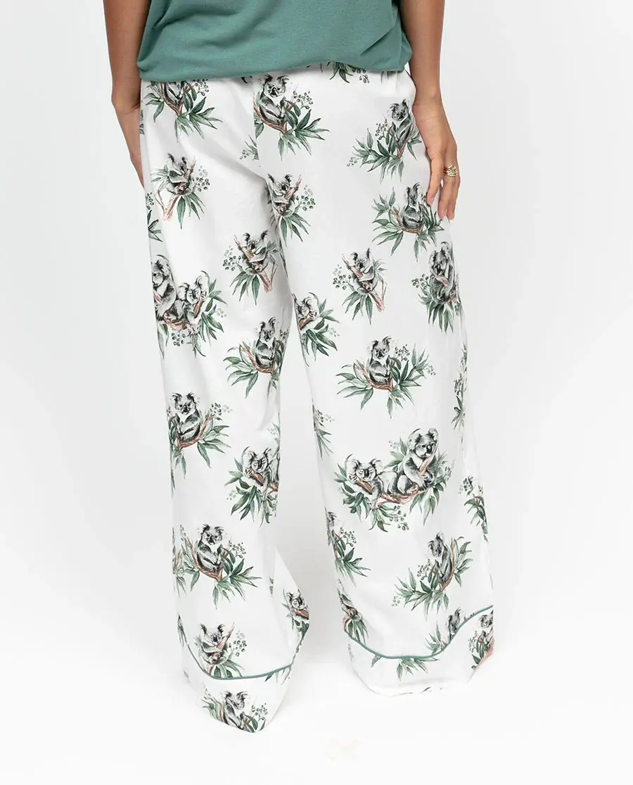 Thumbnail: Cyberjammies Kallie Womens Koala Print Wide Leg Pyjama Bottoms