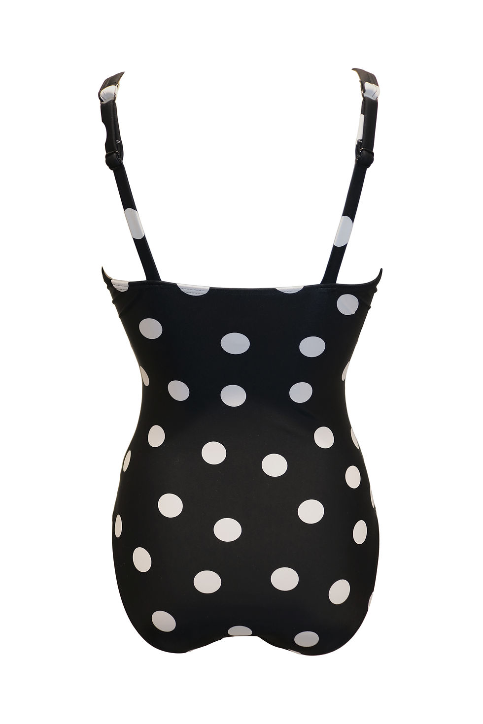 Thumbnail: Pour Moi Free Spirit Twist Front Tummy Control Swimsuit - Black Spot
