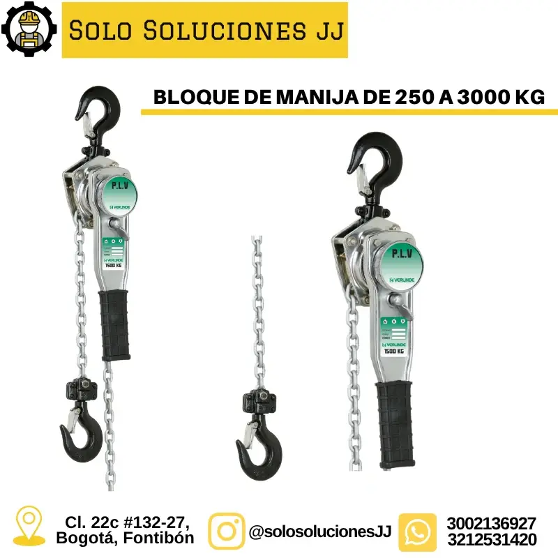 POLIPASTO DE PALANCA / BLOQUE DE MANIJA VERLINDE