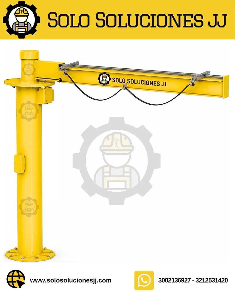 Brazo giratorio de columna, Colombia, Panamá, barranquilla, Free-Standing Jib Crane, Pillar Jib, Bogotá, fabricación, Cali