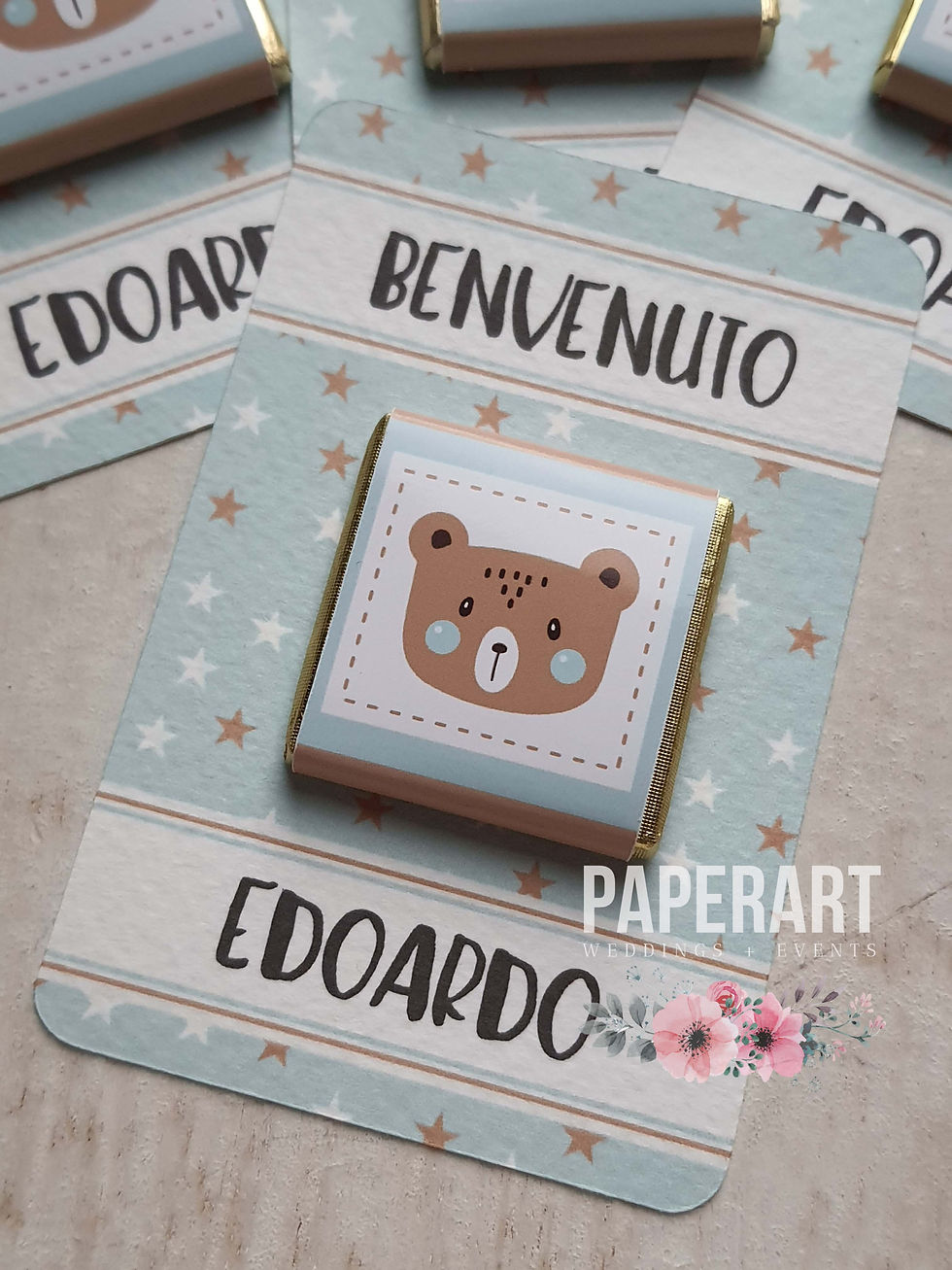 Segnaposto personalizzato cioccolatino