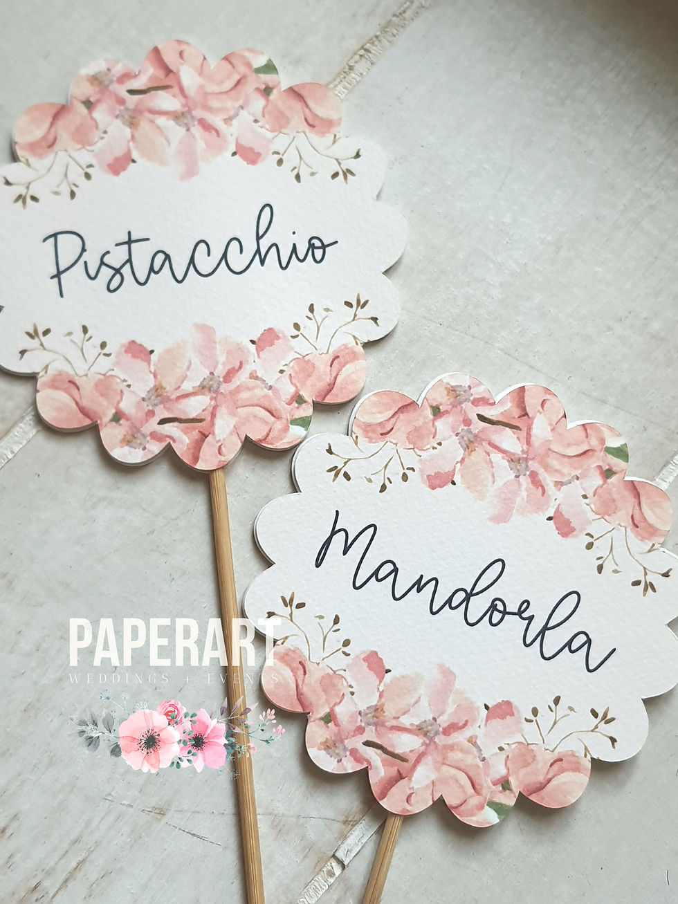 Segnagusto per confettata - Mod. Monogramma (rosa)