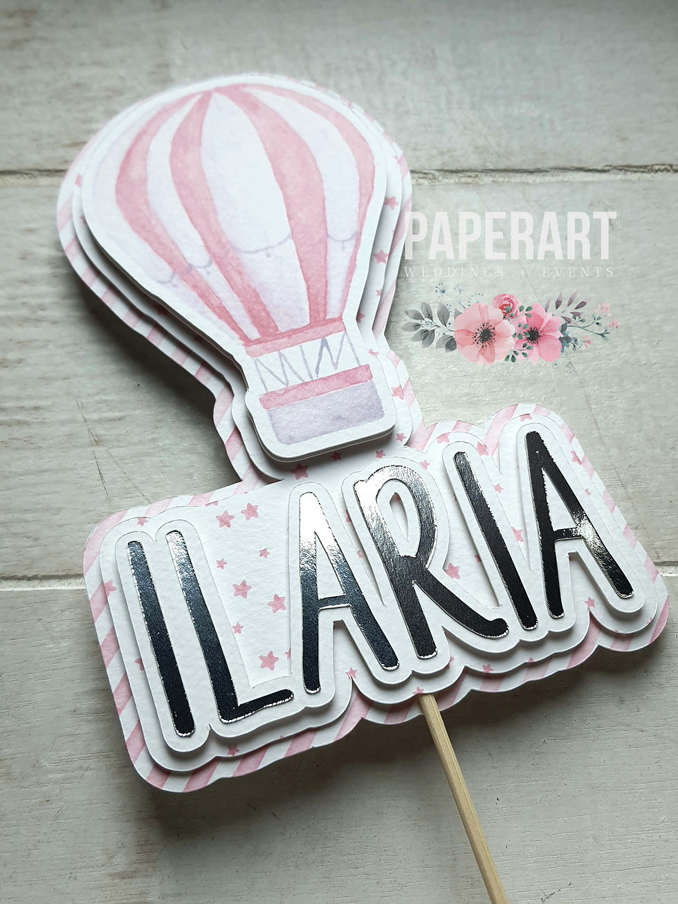 Cake topper mongolfiera