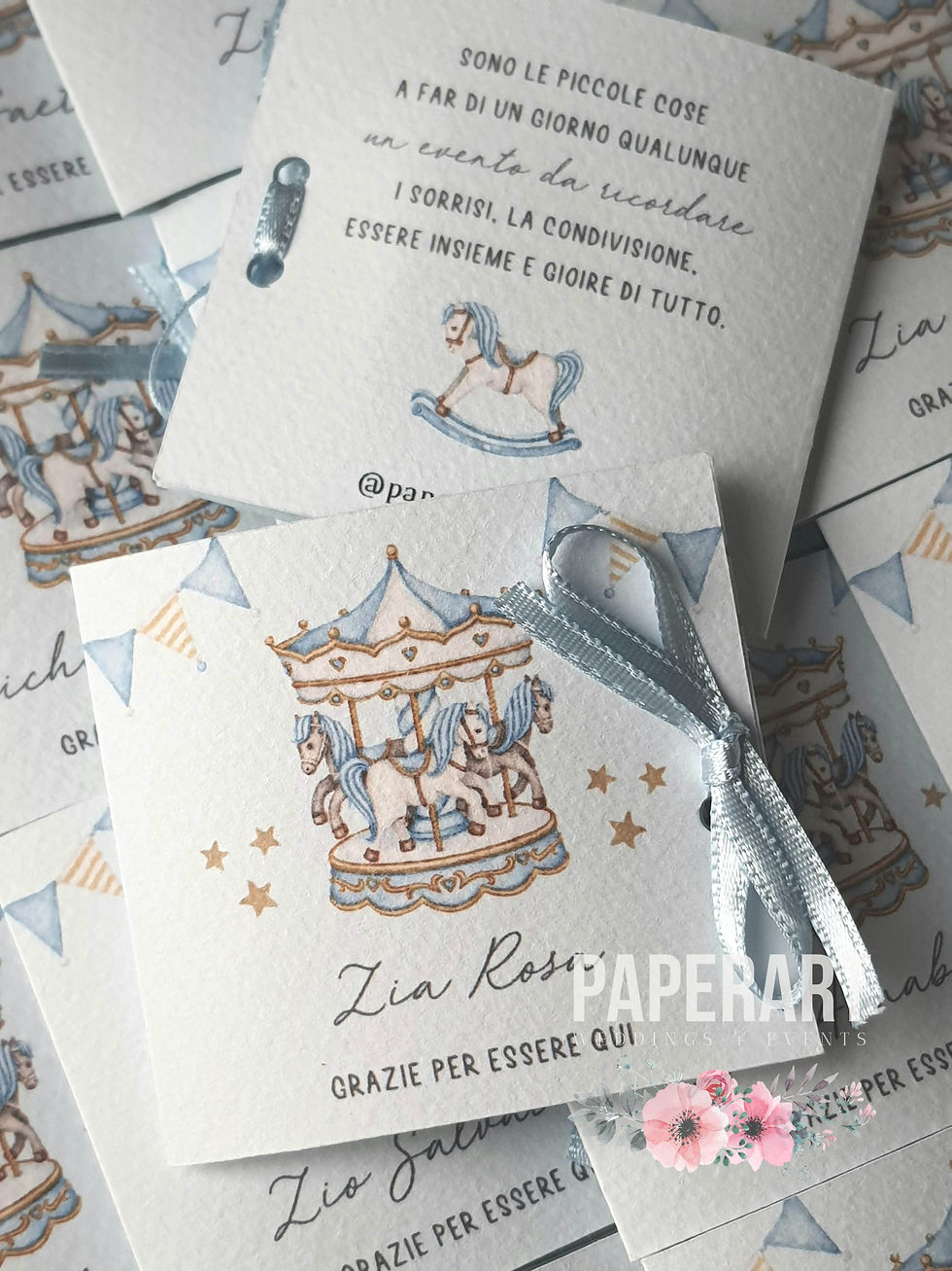 Miniatura: Mini libretto con cioccolatino - Mod. Carosello