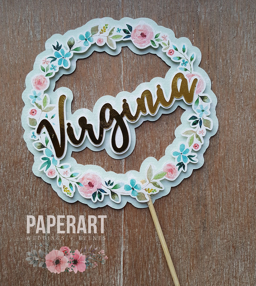 Cake topper Floreale
