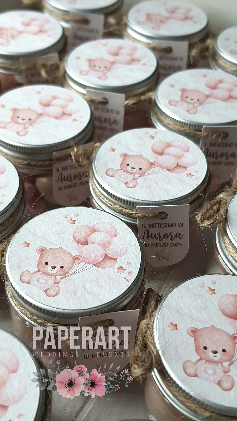 Vasetti decorati con tappo a vite - Mod. Balloon Bear