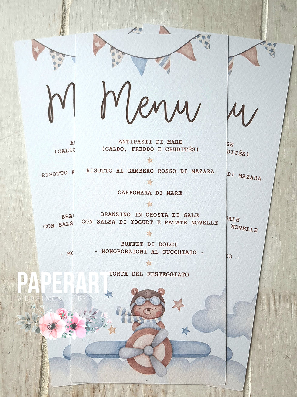 Menu - Mod. Orsacchiotto Aviatore II