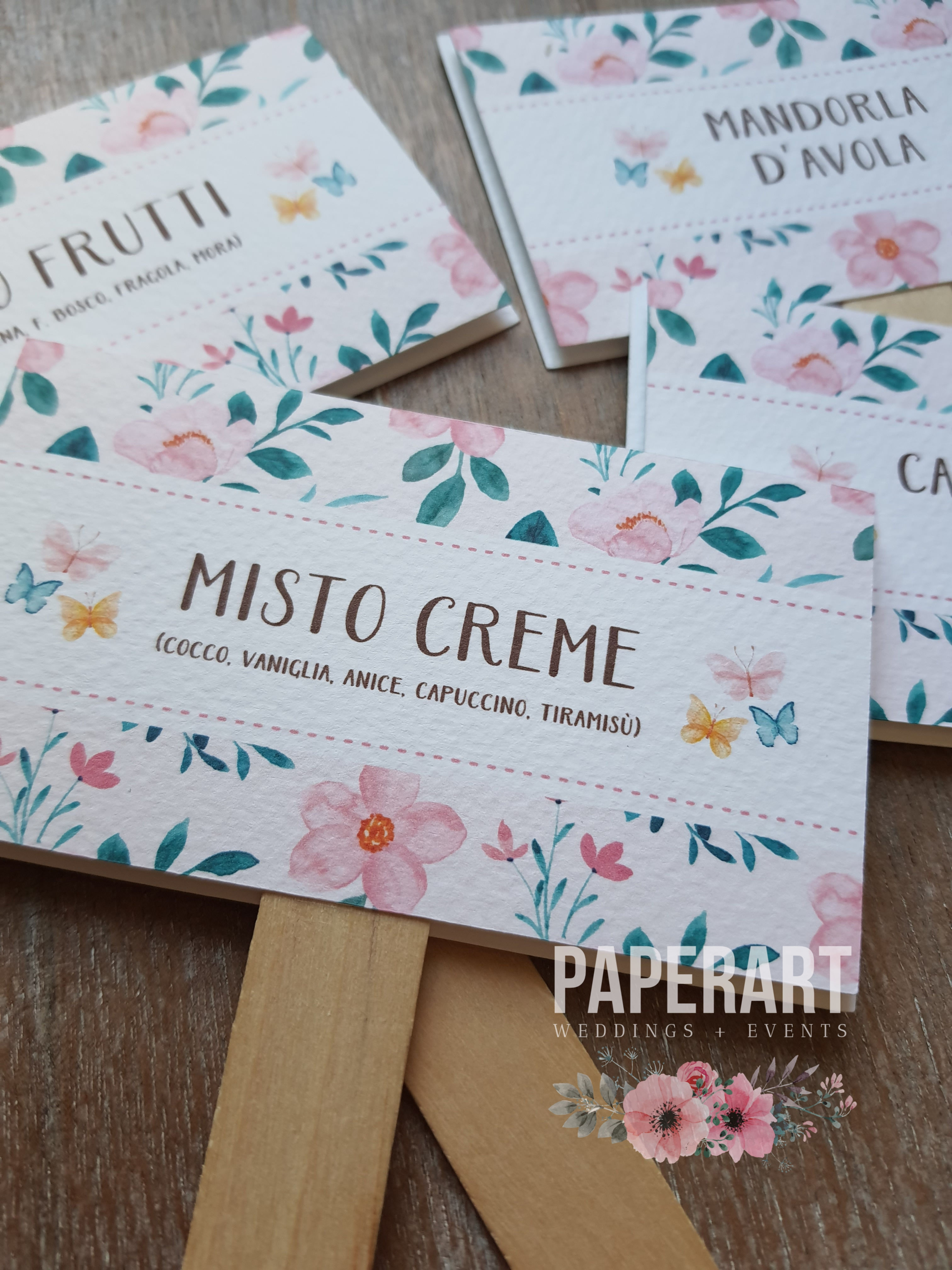 Segnagusto per confettata - Mod. Farfalle e Fiori