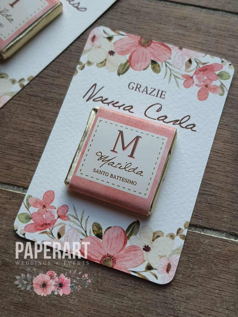 Segnaposto personalizzato cioccolatino