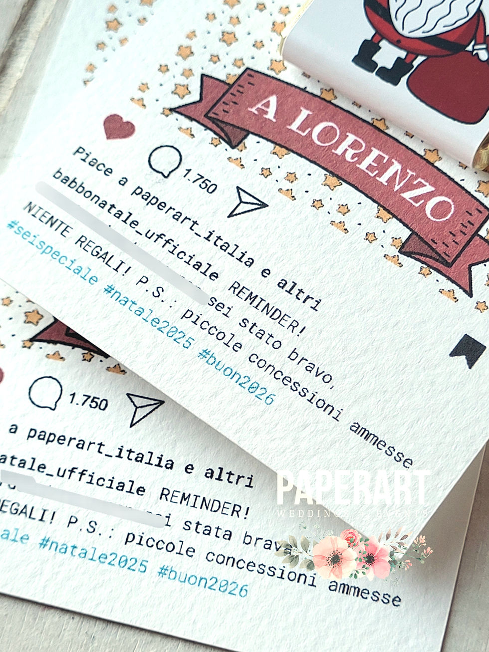 Miniatura: Cartolina con cioccolatino - Mod. Natale Post Instagram