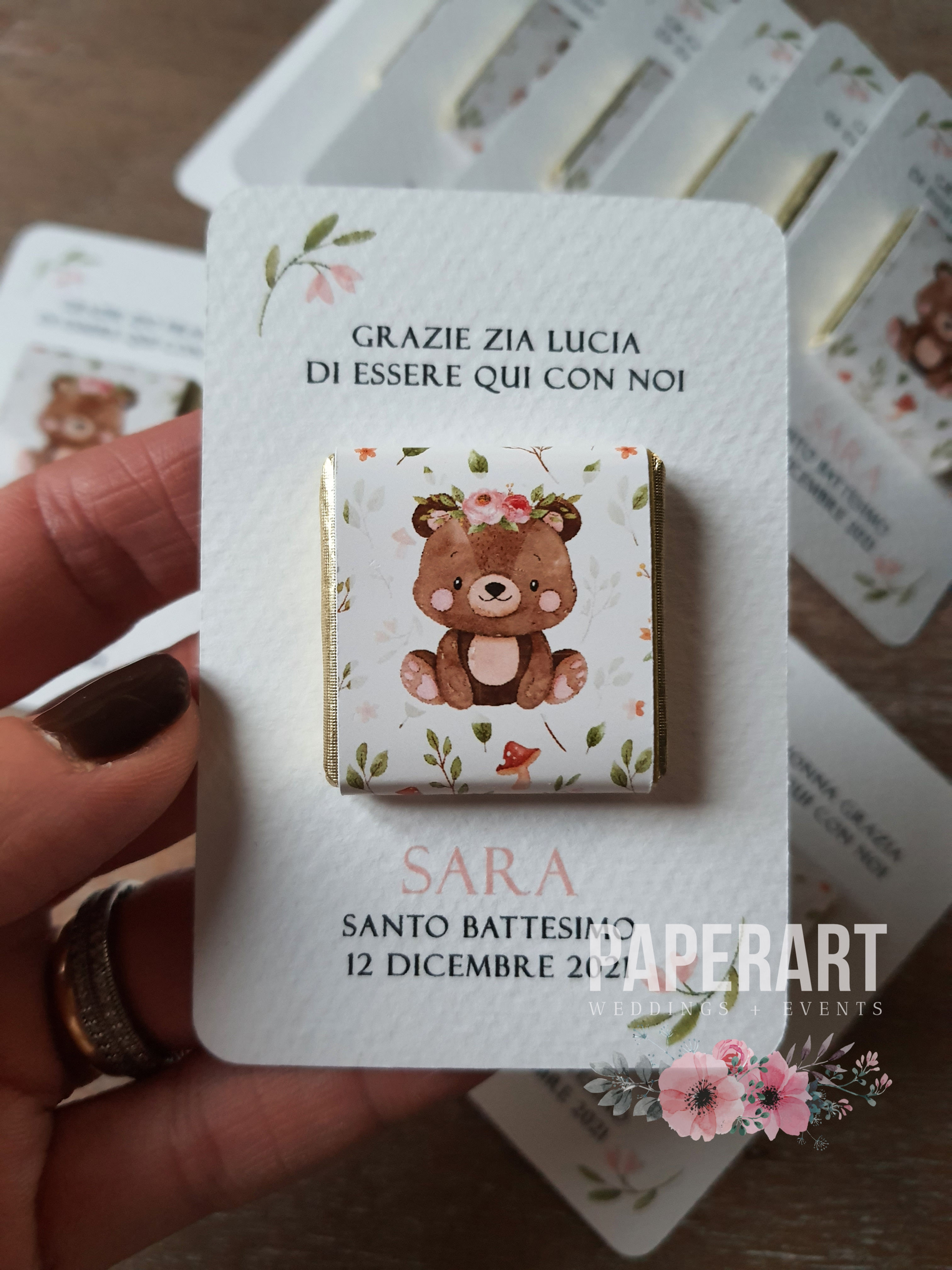 Segnaposto personalizzato cioccolatino