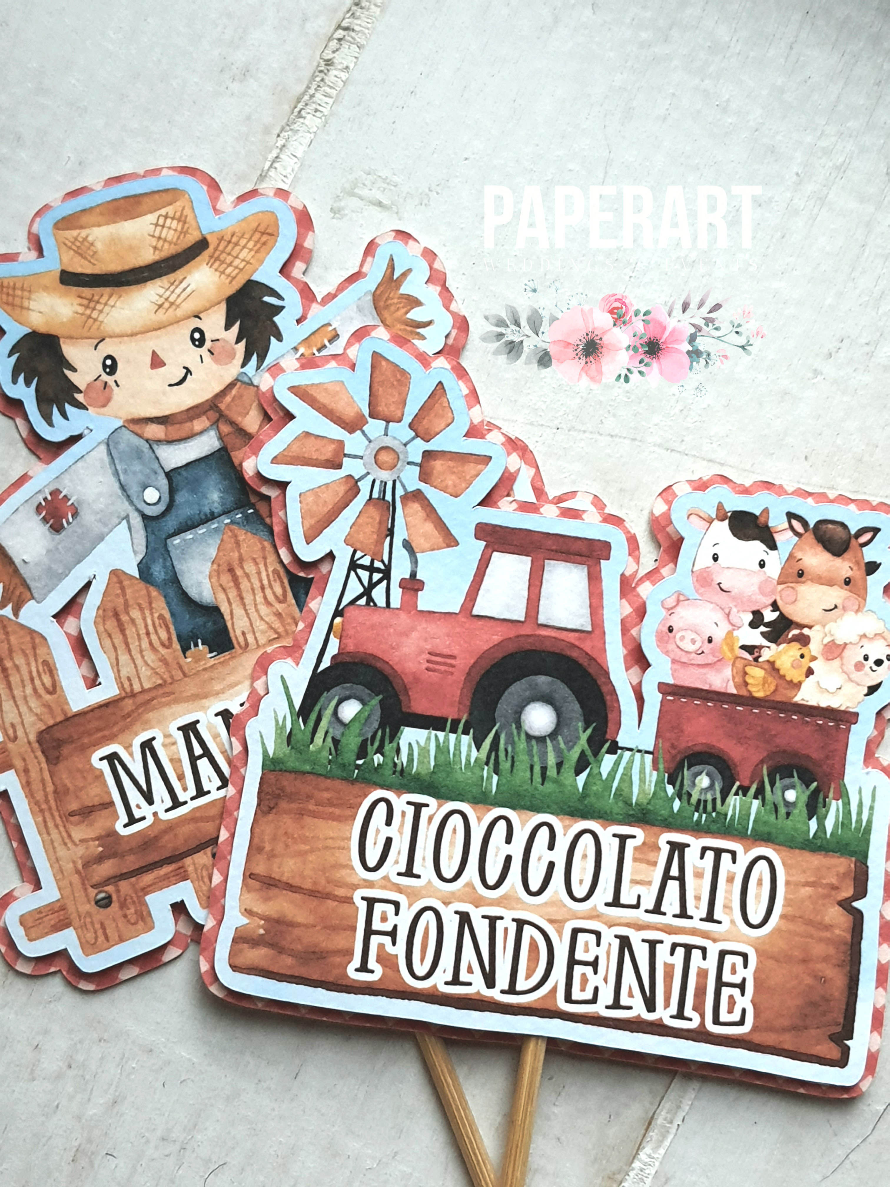 gusti confetti spaventapasseri trenino fattoria