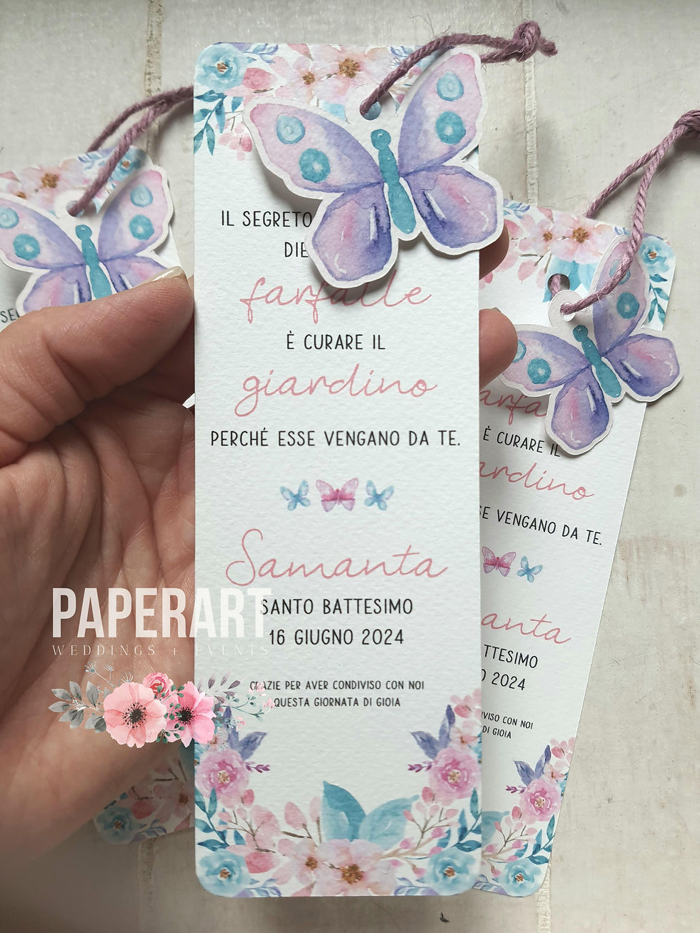 Segnalibro - Mod. Farfalla Lilac