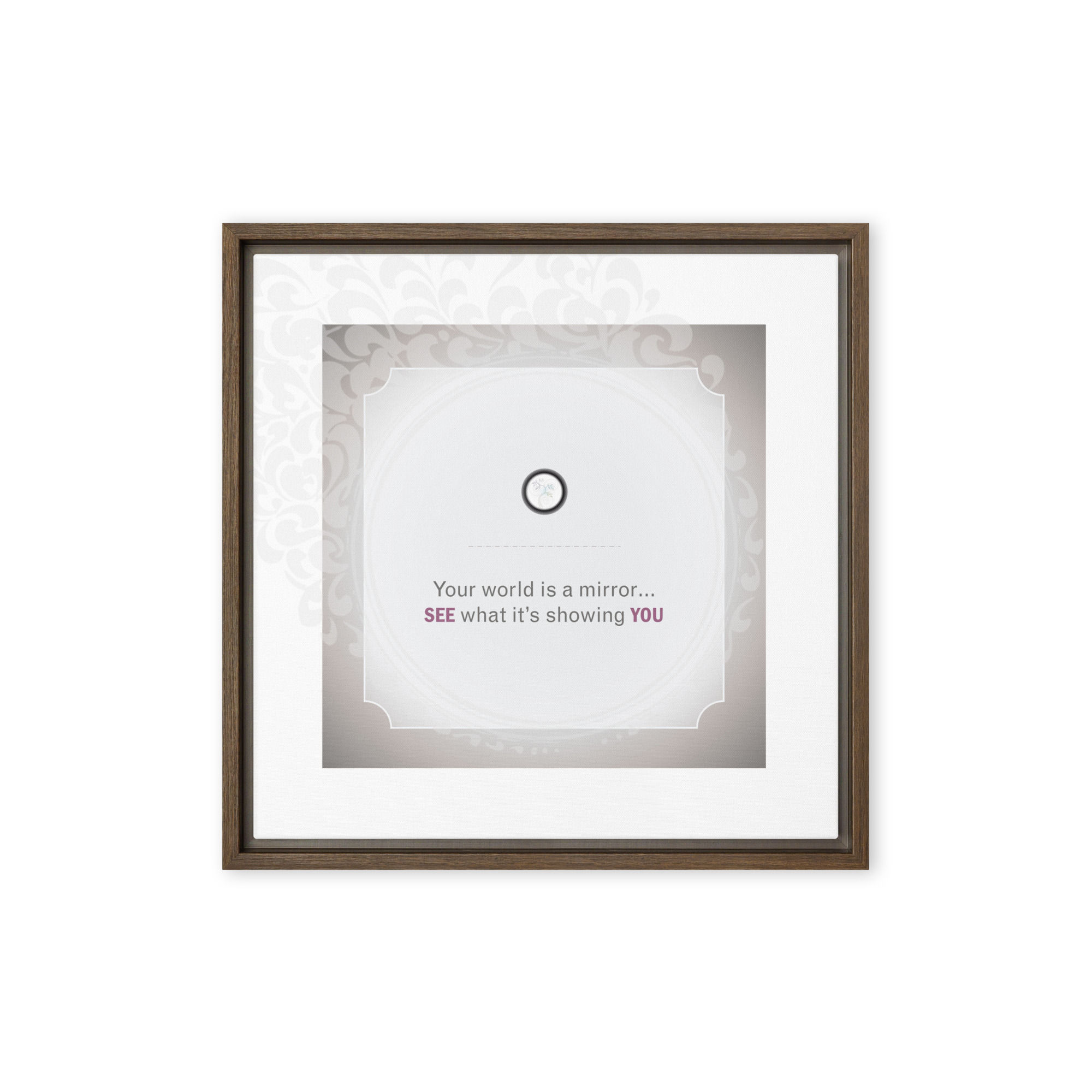 Framed Catalog Quote on Canvas