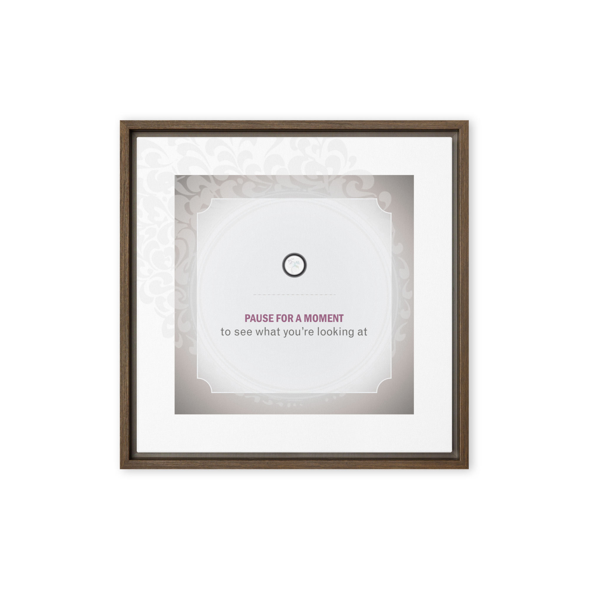 Framed Catalog Quote on Canvas